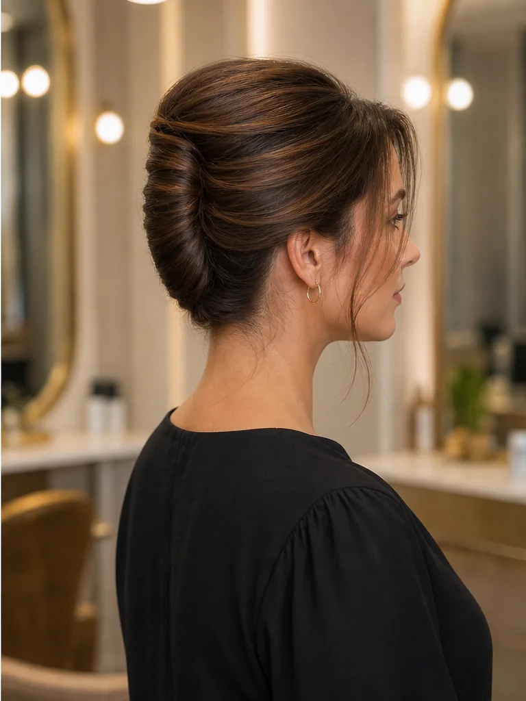 French Twist try-on preview after applying the hairstyle
